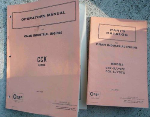 Onan industrial engines guides cck series operators and parts manual 2for1 price