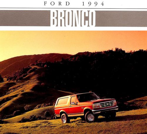 1994 ford bronco brochure -eddie bauer bronco-bronco xlt-bronco xl 4x4