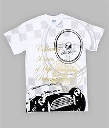Carroll shelby*cobra*short sleeve shirt*white*men&#039;s large*new with tags