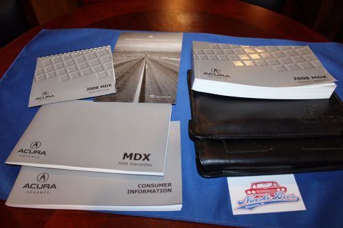 2008 acura mdx owners manual w/leather case 08