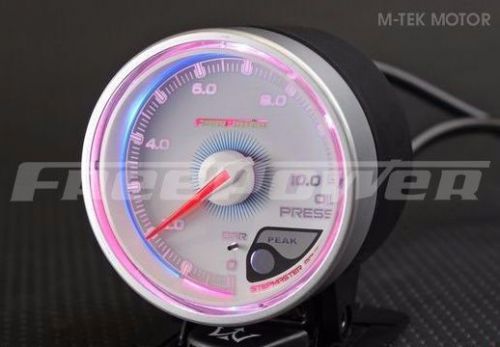 Oil press gauge/meter rpm 60 mm freepower angel eye(white face)