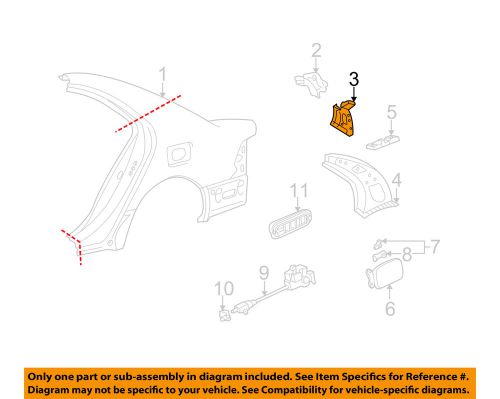 Lexus toyota oem 01-06 ls430 quarter panel-rear extension left 6162450020