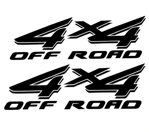 2 black 4x4 off road decal sticker 4wd truck ford chevy dodge toyota gmc logo