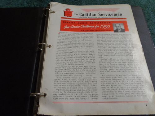 1950 cadillac serviceman bulletin set 12 original months &amp; supplements