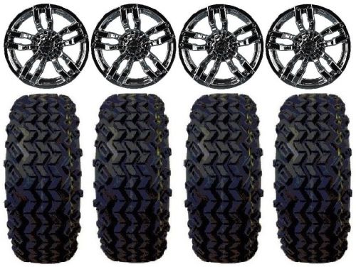 Madjax velocity chrm wheels 12&#034; 22x11-12 sahara classic tires ez-go &amp; club car