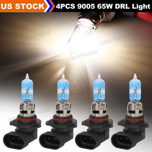 4pcs 9005 h10 hb3 daytime running drl light halogen bulb ultra bright 5500k