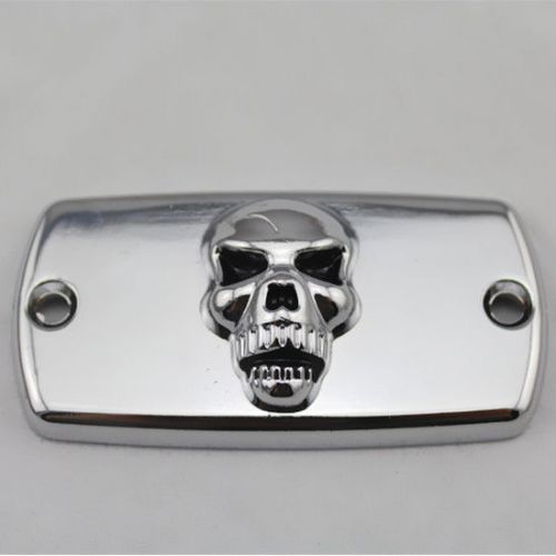 Chrome skull front brake fluid cap for honda shadow vtx spirit velorex deluxe