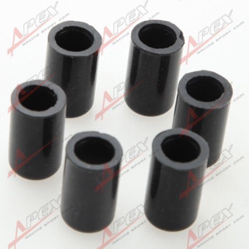 6pcs 12mm 15/32&#034; silicone blanking cap intake vacuum hose end bung plug black