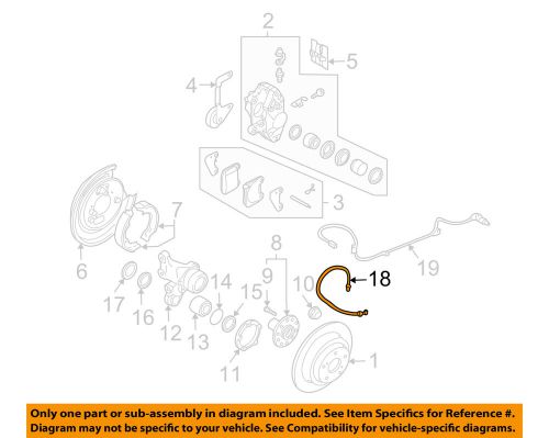 Subaru oem 2004 impreza brake-rear-brake hose left 26591fe030