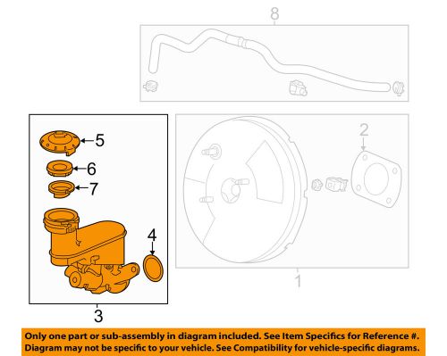 Honda oem 2015 accord-master cylinder 46100t2fa02