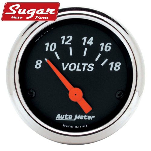 Auto meter 1483 designer black; voltmeter gauge