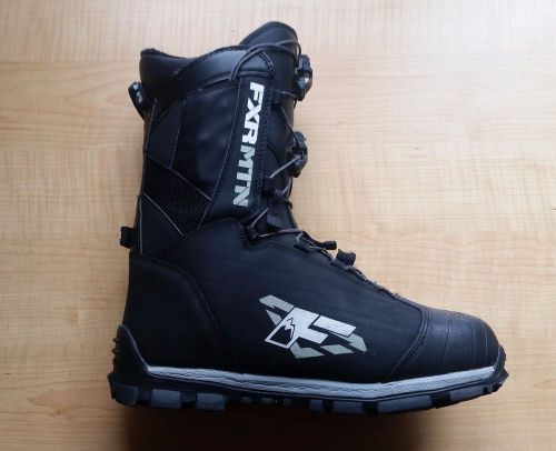 Fxr elevation lite sl snowmobile boots, black, size 12, speed lace system