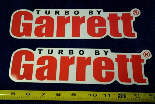 Lot of 2 garrett turbo racing decals nhra nascar outlaw stickers