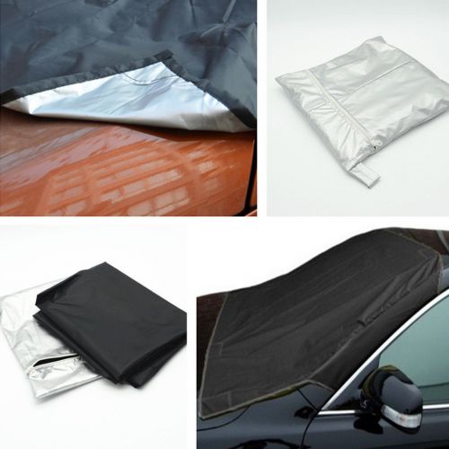 Car prevent windshield cover snow ice protector sun shield storage pouch black