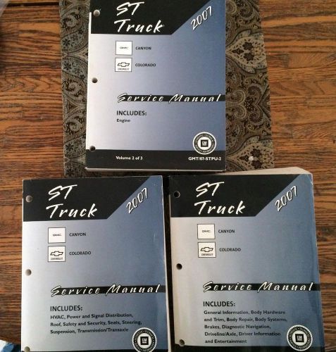 2007 chevrolet gmc colorado canyon trucks service manuals set