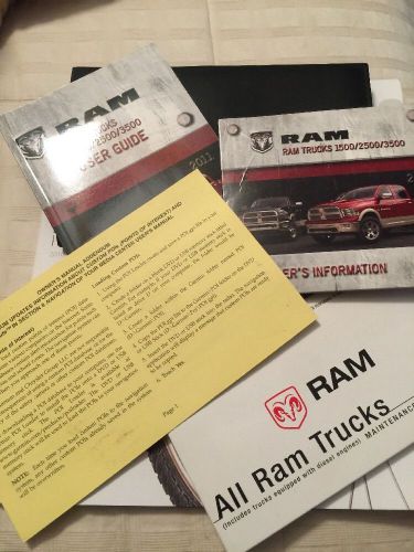 2011 dodge ram series truck owners manual users 1500 /2500 /3500   free shipping