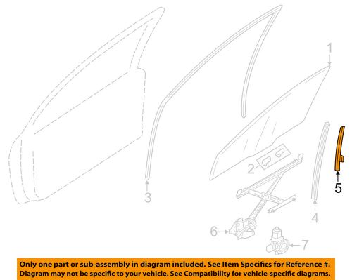 Mitsubishi oem 14-16 outlander front door-sash channel right 5705a604