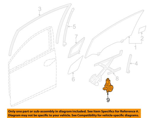 Honda oem 12-15 civic front door-window motor 72215tr0a01