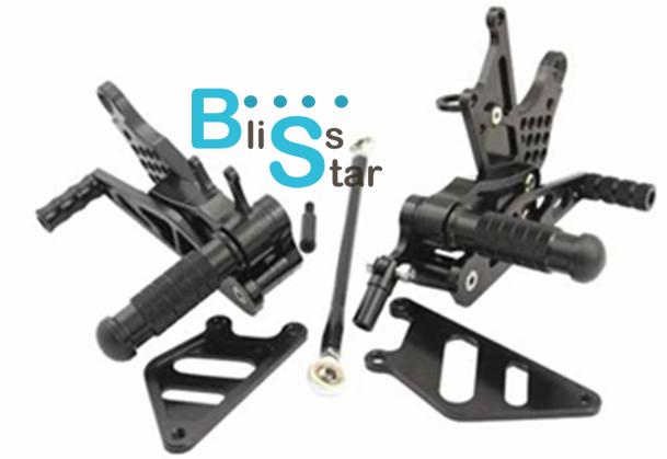 Black cnc adjustable rear sets rearsets fit suzuki gsxr1300 hayabusa 1999-2007