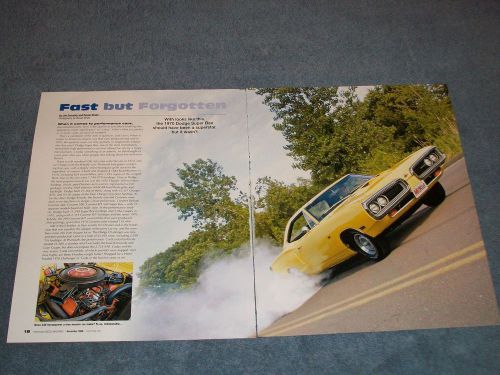 1970 dodge super bee article &#034;fast but forgotten&#034;