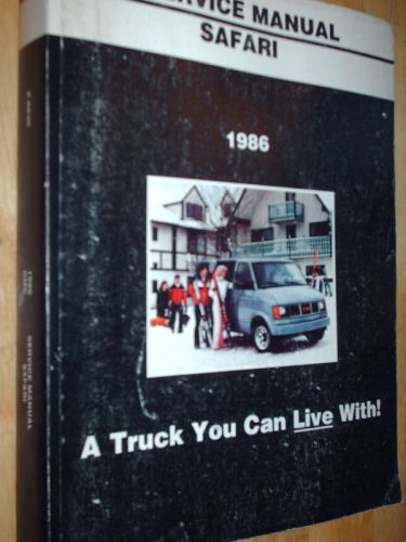 1986 gmc safari van shop manual / service book orig!