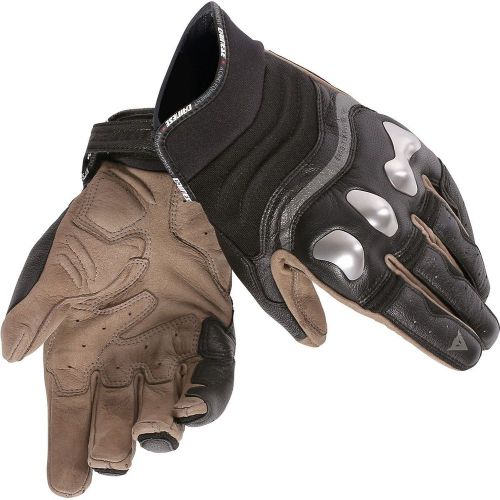 Dainese x-run leather gloves  black/black/gray