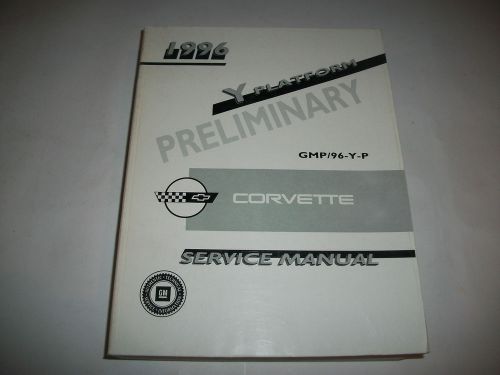 Rare 1996 chevrolet corvette early issue service manual