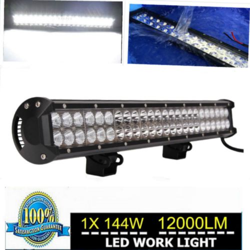 23“144w cree spot flood work driving led light bar 12v 24v 4wd suv jeep 126w