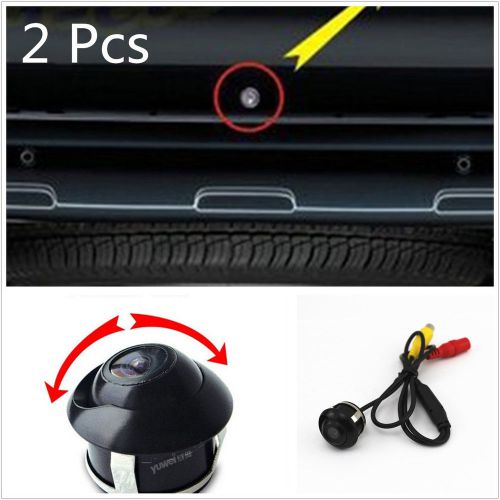 2 pcs multifunction 360° rotatable car front/rear 2 usage reverse backup camera