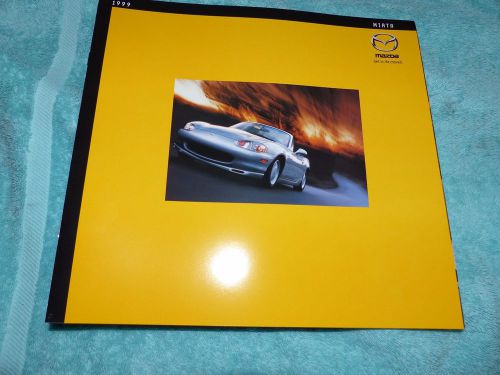 1999 mazda miata 12-page original brochure catalog, nos, free shipping in usa