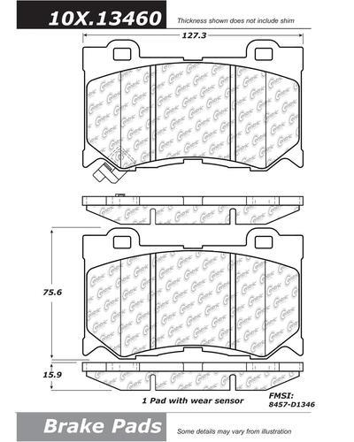 Centric 104.13460 brake pad or shoe, front