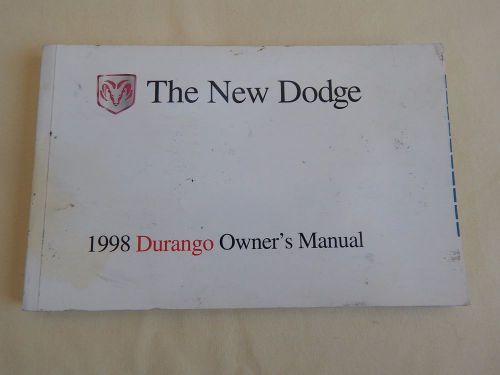 1998 dodge durango owners manual