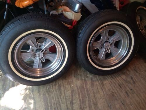4 vintage mickey thompson 15&#034; wheels and tires and m/t center caps 61 impala