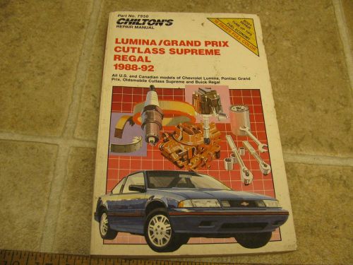 88-92 lumina grand prix cutlass regal repair manual 91