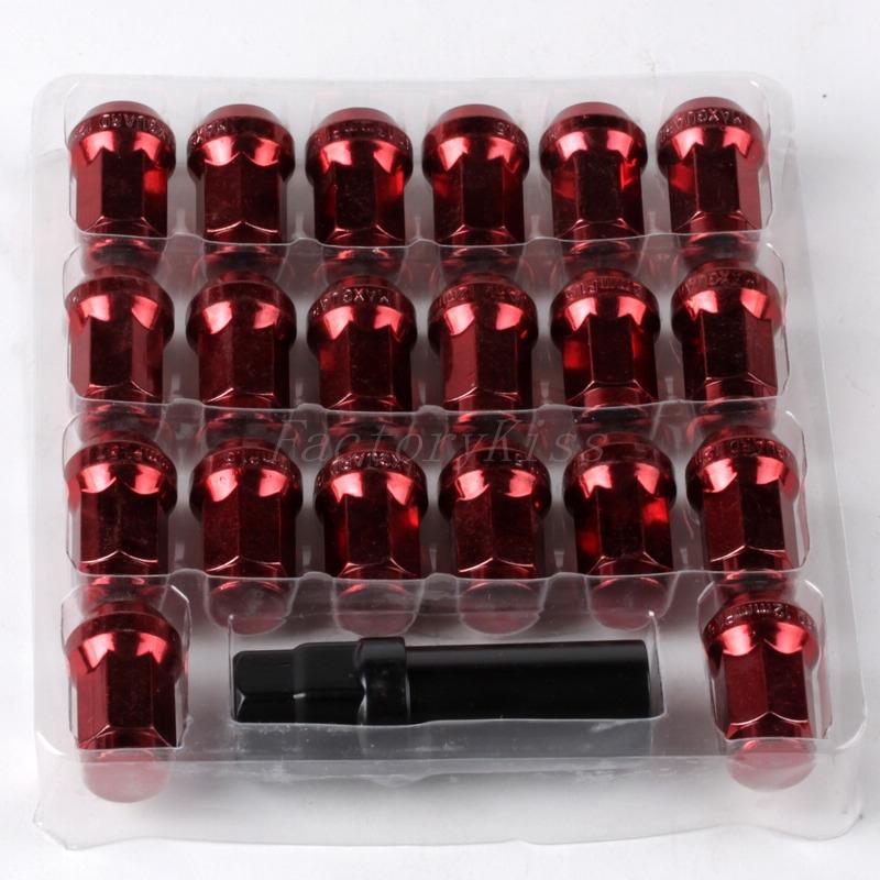 20pcs red d1 spec m12 x 1.5 racing lug wheel nuts screw for honda ford toyota