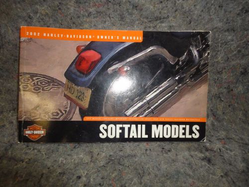 Harley davidson 2002 softail  models owner&#039;s manual pn#99469-02