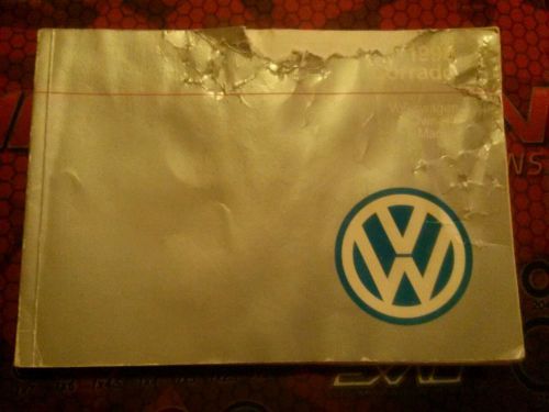 Vw corrado g60 original owners manual