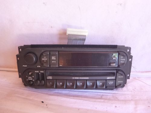 02-06 dodge chrysler jeep radio 6 disc cd face plate p56038622ag pb6801