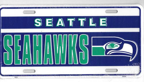 Seattle seahawks stripe  embossed metal  license plate car tag rico industries