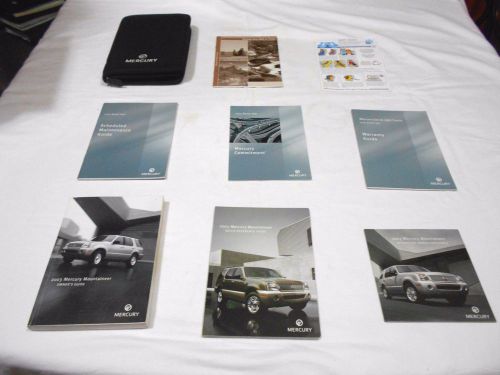 2003 mercury mountaineer owner manual 8/pc set &amp; black mercury factory case