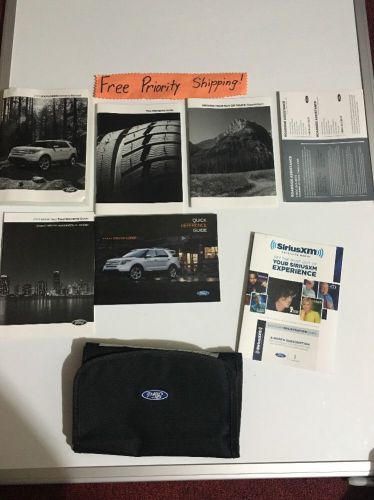 2013  ford explorer owners manual set w/case. same day priority shipping! #0243