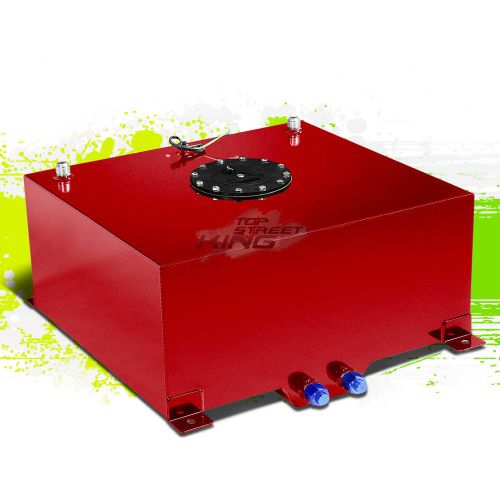 15.5 gallon lightweight race red aluminum gas fuel cell tank+ sender 20x18x10&#034;