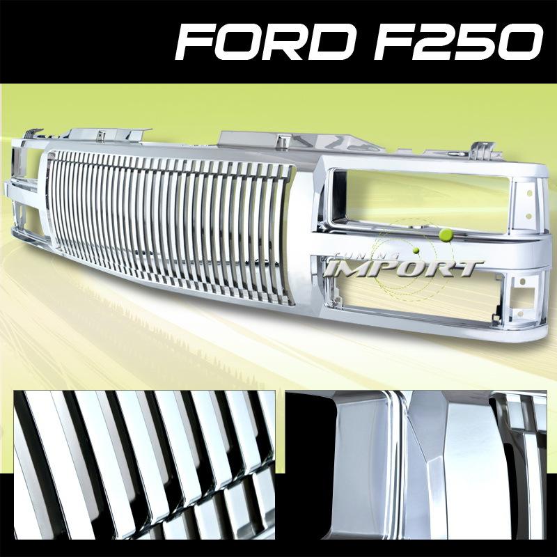 1994-2002 chevy c/k 2500/3500 chrome vertical style front replacement grille new