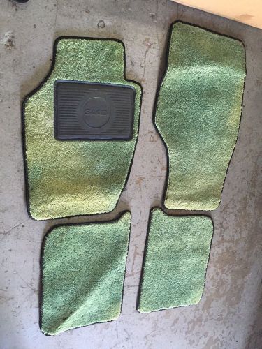 Nos saab green vintage carpet floor mat set