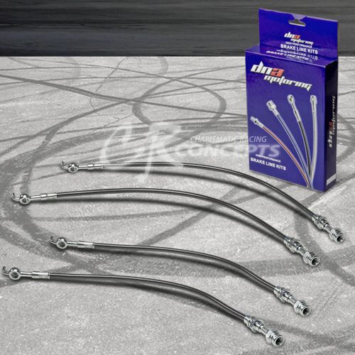 High performance stainless steel braided brake line 93-97 mx6/probe gt v6 black