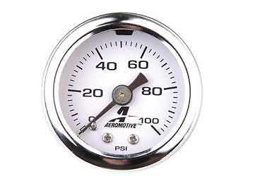 Aeromotive  15633  gauge fuel pressure; 1-1/2 inch diameter; 100 psi; analog