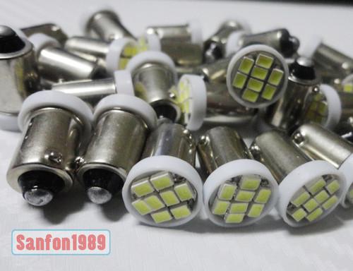 10x ba9s t4w ba9 bright white 8-smd car led interior map dome lights lamp #sb12