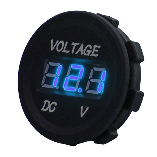 Mictuning waterproof voltmeter 12-24v dc led digital display vm universal blue