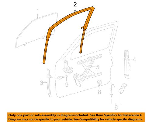 Toyota oem 05-16 tacoma front door-run channel right 6814104030