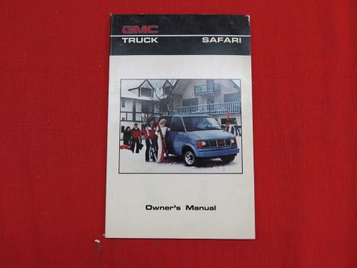 1986 gmc safari owners manual guide book